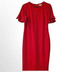 Calvin Klein Size 10 Red Dress